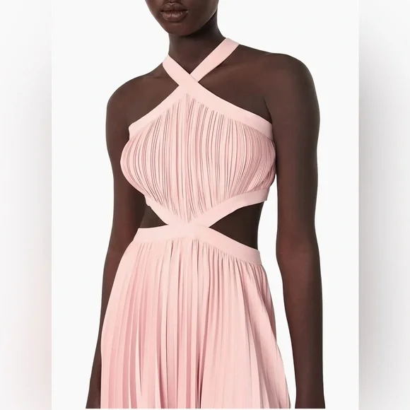 MAJE PLEATED MIDI DRESS - Picture 4 of 9